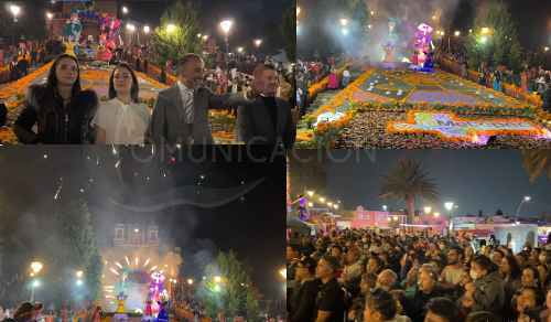 Inauguran en Metepec, la ofrenda monumental del Día de Muertos